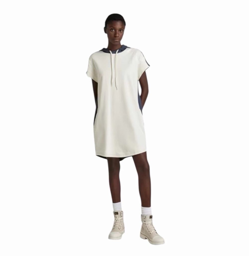G-Star RAW Sobiru Hoodie Sweat Dress XS NWT Colorblock Short Sleeve Streetwear